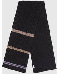 Stella McCartney - Fair Isle Cable Knit Scarf - Lyst