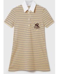 Stella McCartney - Stripe Crest-Embroidered Polo Dress - Lyst