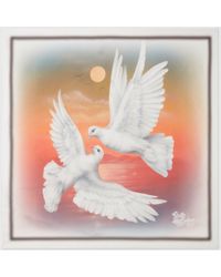 Stella McCartney - Dove Print Square Scarf - Lyst