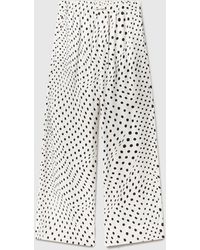 Stella McCartney - Drawstring Viscose Pants With Elasticated Waistband And Side Slit Pockets - Lyst