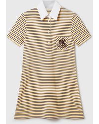 Stella McCartney - Stripe Crest-Embroidered Polo Dress - Lyst