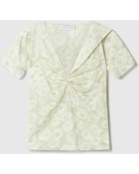 Stella McCartney - Daisy Print Cap-sleeve Top - Lyst