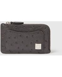 Stella McCartney - Ryder Ostrich Zip Cardholder - Lyst