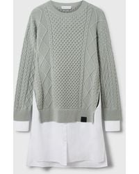 Stella McCartney - Hybrid Knit Shirt Sweater Dress - Lyst