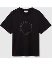 Stella McCartney - Logo-embroidered Boyfriend T-shirt - Lyst