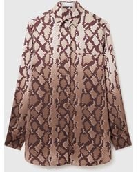 Stella McCartney - Snake Print Oversized Shirt - Lyst