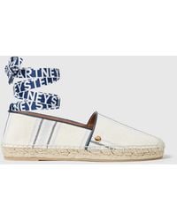 Stella McCartney - Gaia Striped Flat Espadrilles - Lyst