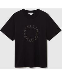 Stella McCartney - Logo-embroidered Boyfriend T-shirt - Lyst