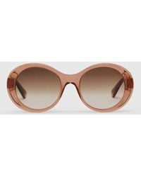 Stella McCartney - Oversized Round Gradient Sunglasses, One Size - Lyst