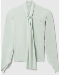 Stella McCartney - Tie-neck Silk Shirt - Lyst