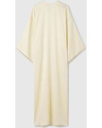 Stella McCartney - Pearl-Embellished Satin Maxi Dress - Lyst