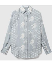 Stella McCartney - Horse Print Silk Shirt - Lyst