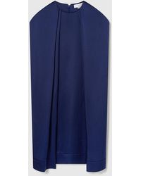 Stella McCartney - Cape Satin Midi Dress - Lyst
