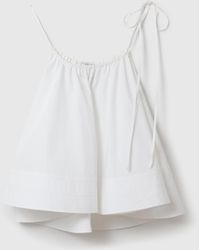 Stella McCartney - Poplin Sleeveless Frill Top - Lyst