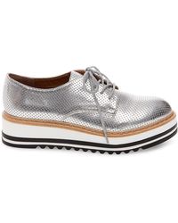 steve madden vassar silver platform sneakers