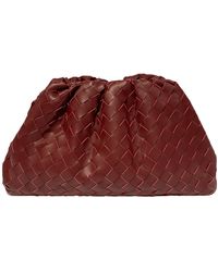 Womens Bags Clutches and evening bags Brown Steven Dann Mini Woven Leather Pouch Clutch in Orange 