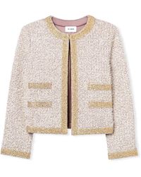 St. John - Eyelash Sequin Tweed Jacket - Lyst