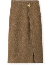 St. John Donegal Tweed Skirt - Natural