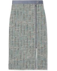 St. John - Lurex Tweed Skirt - Lyst