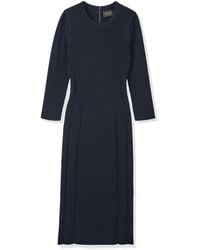 St. John - Mixed Rib 3/4 Sleeve Dress - Lyst