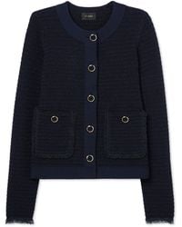 St. John - Fringe Knit Short Jacket - Lyst