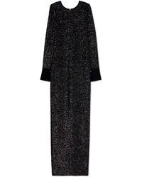 St. John - Long Sleeve Sequin Knit Gown - Lyst
