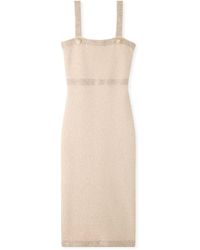 St. John - Sequin Stretch Twill Knit Strappy Dress - Lyst