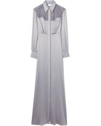 St. John - Satin And Lace Western Gown - Lyst