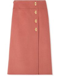 St. John - Doubleface Wool And Cashmere Blend Skirt - Lyst