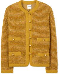 St. John - Lurex And Eyelash Textured Signature Knit Jacket - Lyst