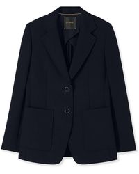 St. John - The Boardroom Blazer In Stretch Crepe Suiting - Lyst