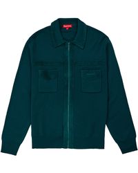 corduroy detailed zip sweater