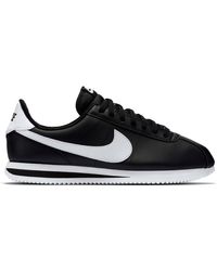 mens nike cortez black and white