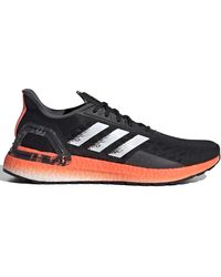 adidas ultra boost core black active purple shock red