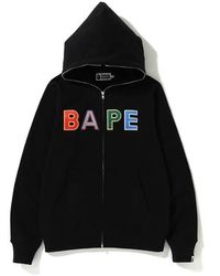 bape black zip hoodie