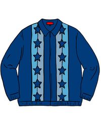 supreme stars zip up sweater polo