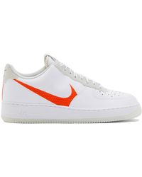 air force 1 low oversized swoosh white orange peel