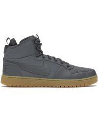 Nike Neoprene Court Borough Mid Winter Shoes In Dark Grey Gray For Men Lyst