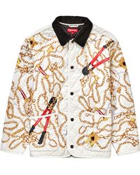 supreme quilted paisley jacket