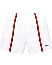 supreme floral velour short