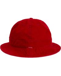 supreme washed velvet bell hat