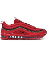 red air max with leopard print