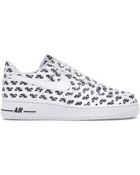 air force 1 low all over logo white