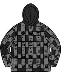 nike supreme plaid hoodie