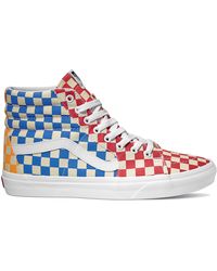 vans sk8 hi black pewter checkerboard