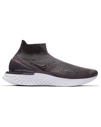 nike rise react flyknit black mens