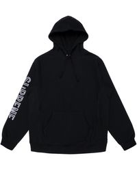 supreme sleeve embroidery hooded sweatshirt dark aqua