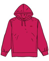 supreme x louis vuitton box logo hooded sweatshirt red