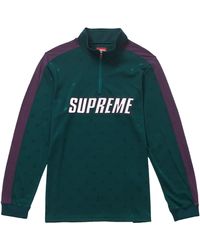 supreme half zip pullover black