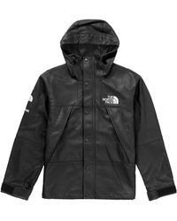 supreme the north face leather mountain parka black